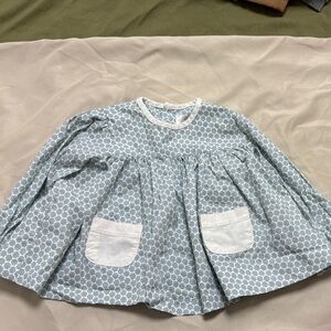 Cecil and Lou Blue Flowers Kids Shirt with White Accents